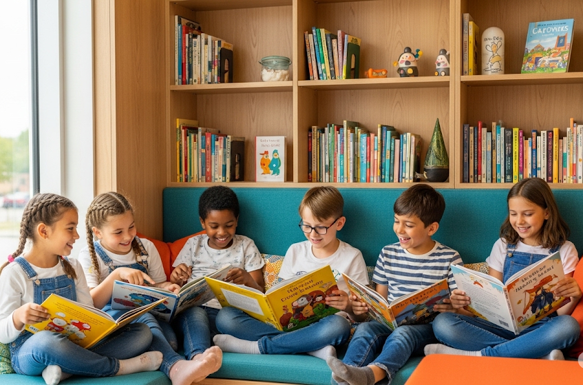 Kids reading placeholder