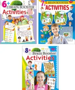 Sawan Brain Booster Activity Books — Set of 3 (Ages 6+ / 7+ / 8+)