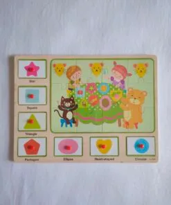 Shapes-Jigsaw Peg Board puzzles set for toddlers.