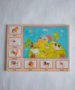 Animal Puzzles Peg Board for Toddlers