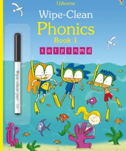 Usborne Wipe-Clean Phonics Book 1 (s,a,t,p,i,n,m,d)