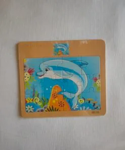 12 Pieces Wooden Puzzle – Dolphin