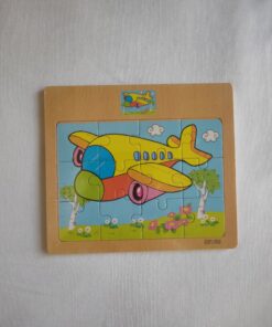 12 Pieces Wooden Puzzle - Aeroplane