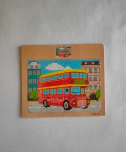 12 Pieces Wooden Puzzle – Bus
