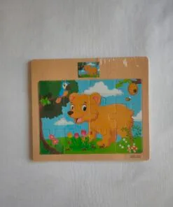 12 Pieces Wooden Puzzle – Bear