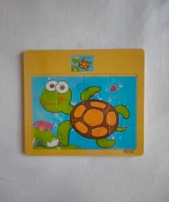 12 Pieces Wooden Puzzle – Turtle