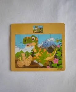 12 Pieces Wooden Puzzle – Dinosaur