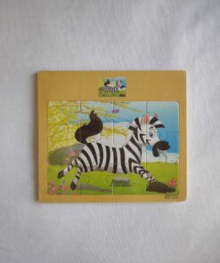 12 Pieces Wooden Puzzle - Zebra