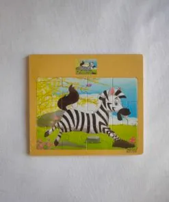 12 Pieces Wooden Puzzle – Zebra
