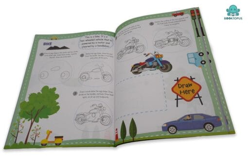 Step by Step How to Draw Vehicles-Easy steps to draw and colour for kids